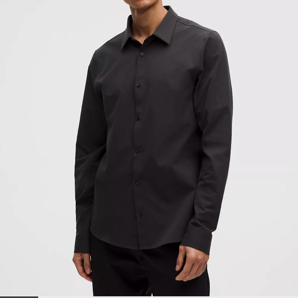 lululemon athletica Men's Venture Black Dress Shirt